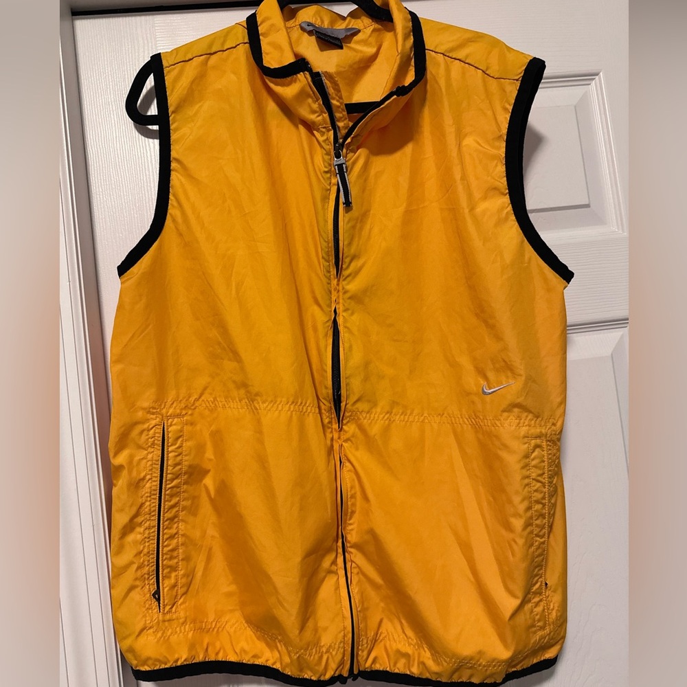 Vintage Grey tag Nike Yellow Zip up vest